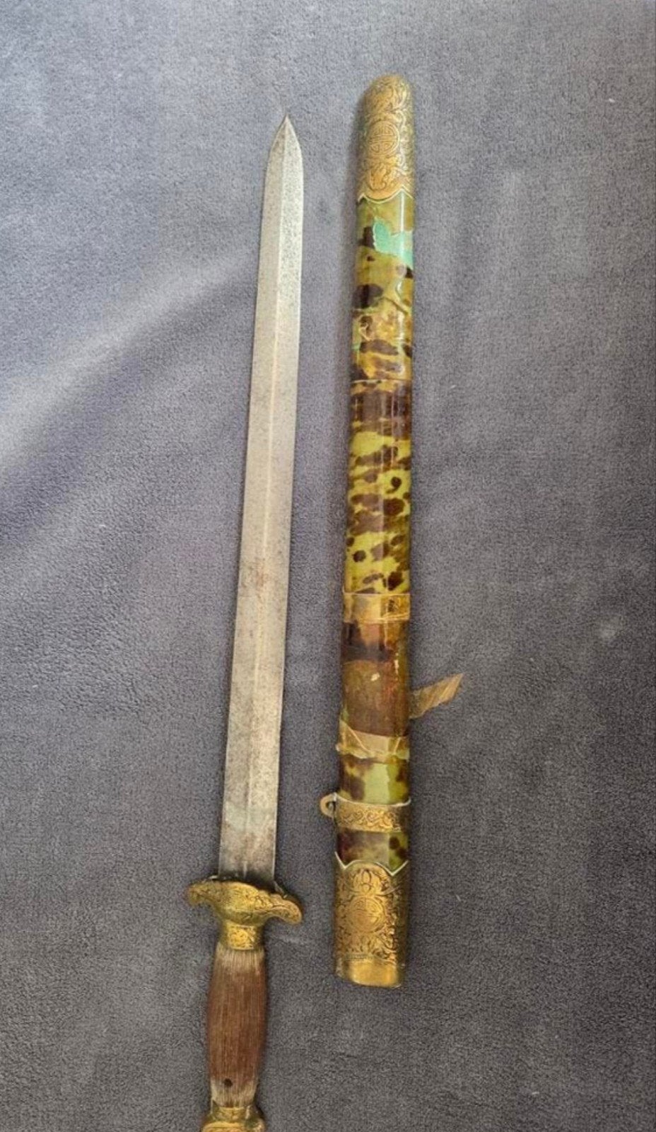 Antieke Chinese Jian (Dolk) – Late Qing-dynastie – Roggenhui, Antiek en Kunst, Ophalen