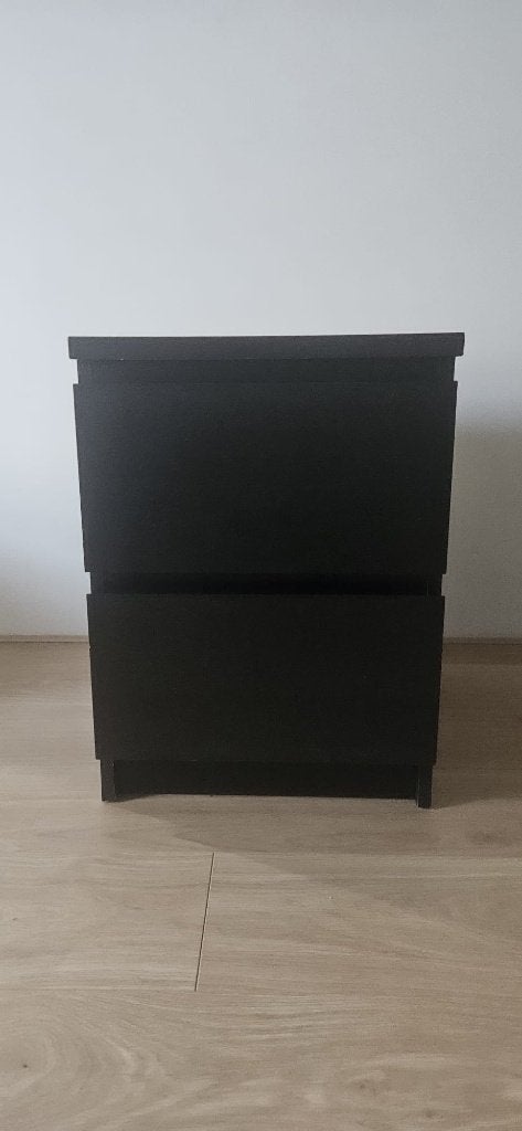 IKEA Malm nachtkastje / bedside table zwartbruin, Ophalen, Gebruikt, Minder dan 45 cm, 55 tot 70 cm