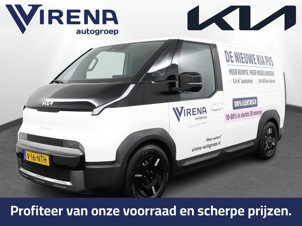 Kia PV5 L2H1 Plus 71.2 kWh *DEMO* Vehicle-to-Load - Stoel en, 660 min, Stof, Kia, Zwart