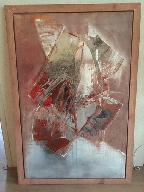 Schilderij, acryl op de doek By Ingeborg . dikke robuuste ho, Ophalen, Abstract, Acrylverf, Handgeschilderd
