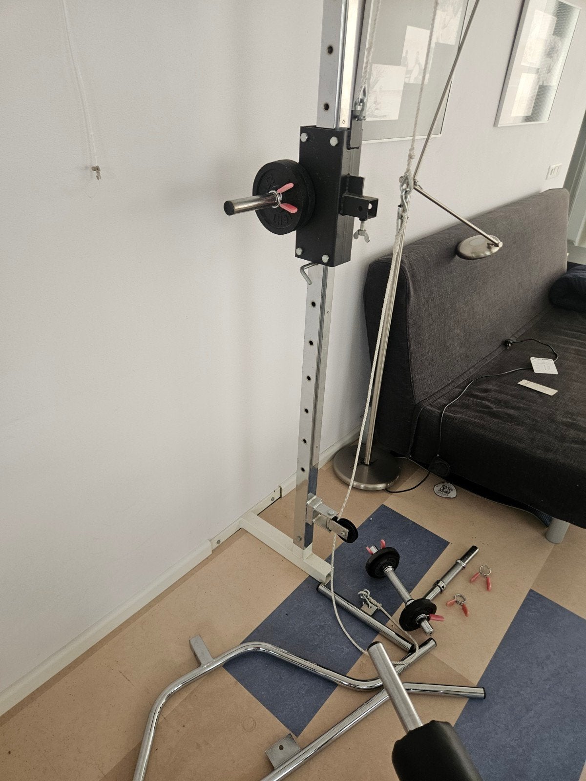 Fitnessstation, krachtstation, gym, Ophalen, Benen, Krachtstation, Zo goed als nieuw