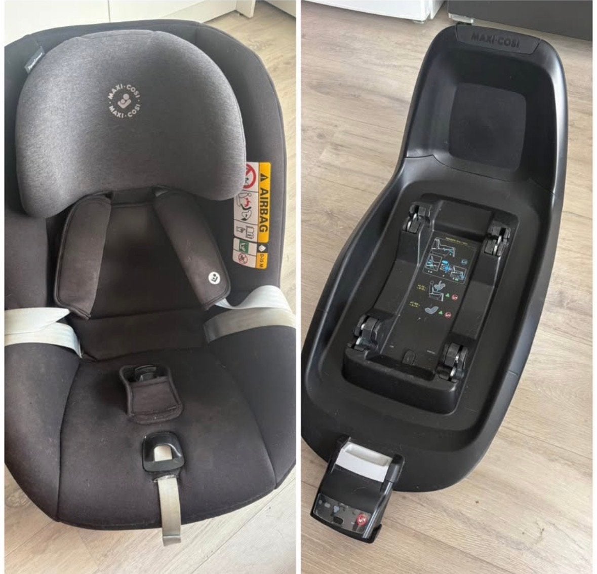 Maxi-Cosi Pearl Smart i-Size autostoel met FamilyFix One i-S, Ophalen, Gebruikt, 0 t/m 18 kg, Verstelbare rugleuning