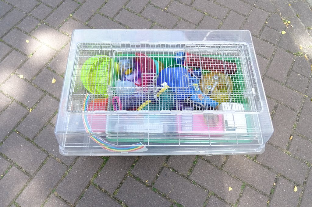 Hamster kooi groot L=73, B=47, H=33, Dieren en Toebehoren, Kooi, Minder dan 75 cm, Zo goed als nieuw, Hamster