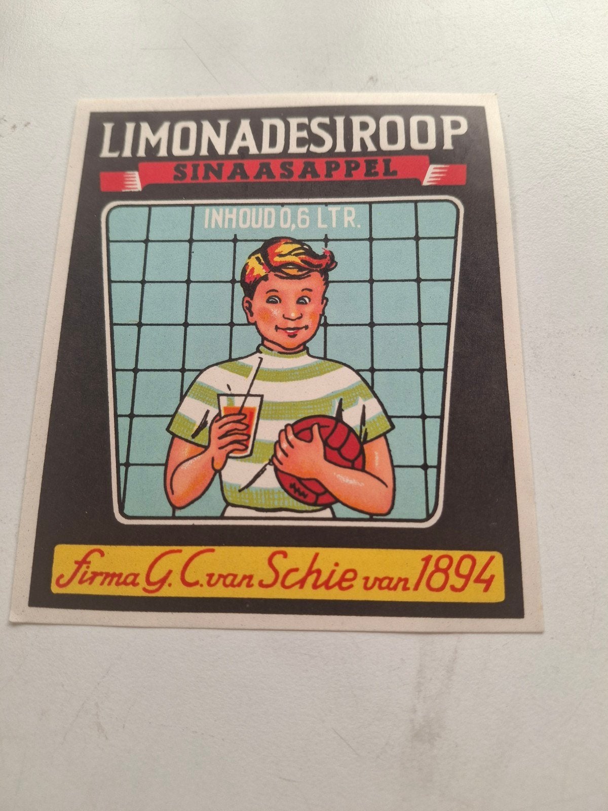 etiket Limonade siroop fa v Schie Wateringen/Pijnacker, Ophalen of Verzenden, Zo goed als nieuw, Overige typen