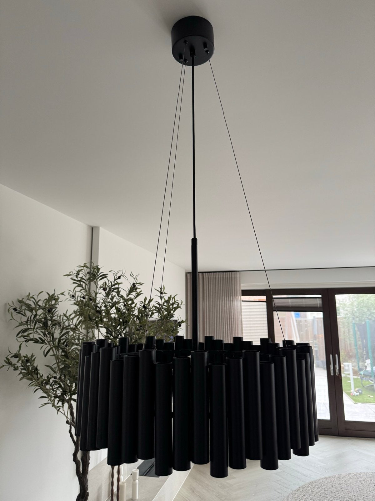 Moderne Zwarte Hanglamp Level - Westwing Design, Ophalen of Verzenden, Zo goed als nieuw, Metaal, E27 (groot)