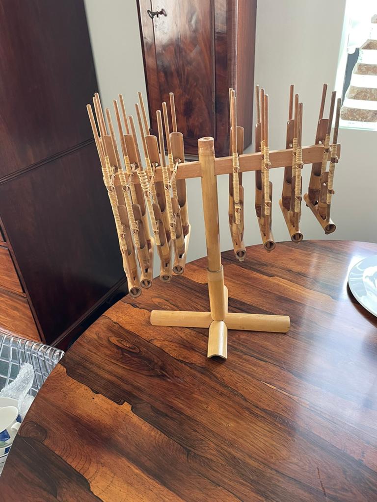 Angklung - Traditioneel Indonesisch Bamboe Instrument., Ophalen of Verzenden, Gebruikt, Overige soorten
