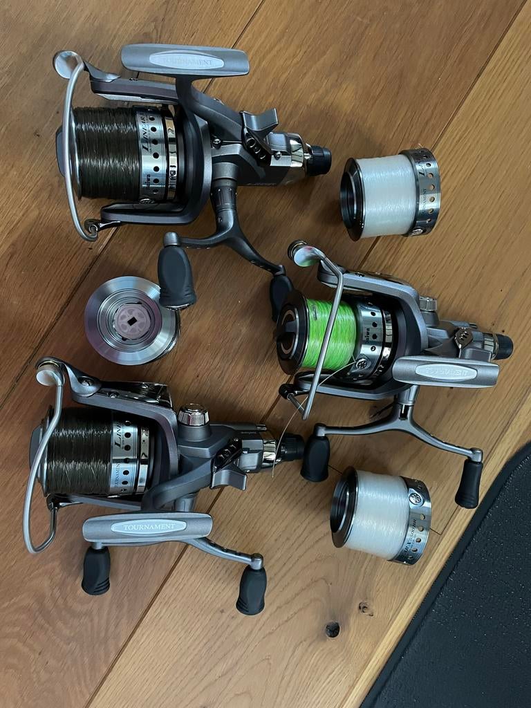 3x Daiwa Tournament Linear-X 5500BR Molens, Watersport en Boten, Hengelsport | Karpervissen, Ophalen of Verzenden, Zo goed als nieuw