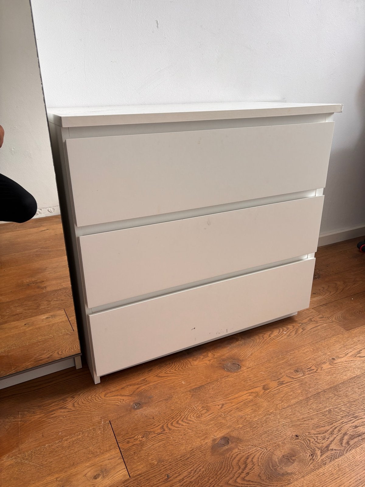 IKEA Malm ladekast wit met 3 lades, Ophalen, Gebruikt, 50 tot 100 cm, 3 of 4 laden