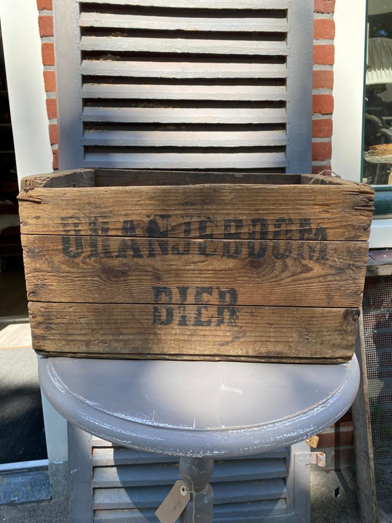 Oranjeboom Bier Kistje, Kratje, Krat, Brocante Kist, Hout, Verzamelen, Ophalen, Oranjeboom