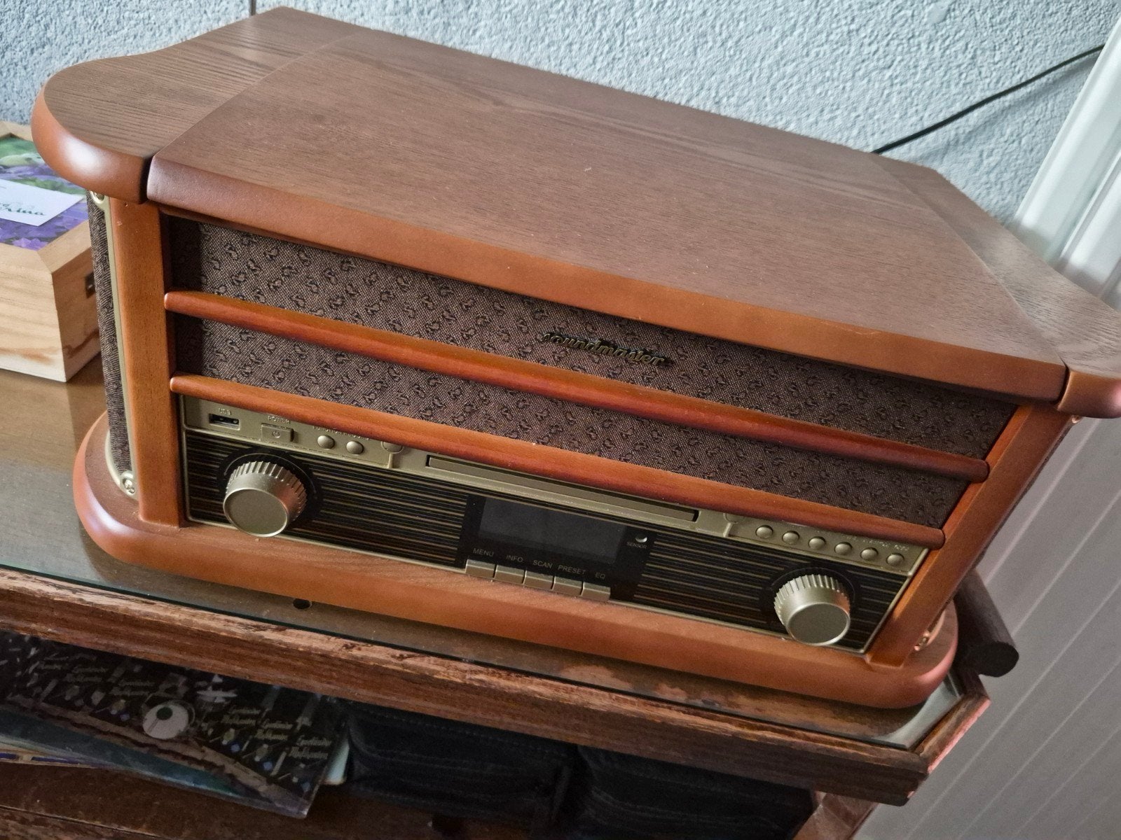 Vintage Telefunken Platenspeler met Radio en CD-speler, Ophalen, Zo goed als nieuw, Platenspeler, Overige merken