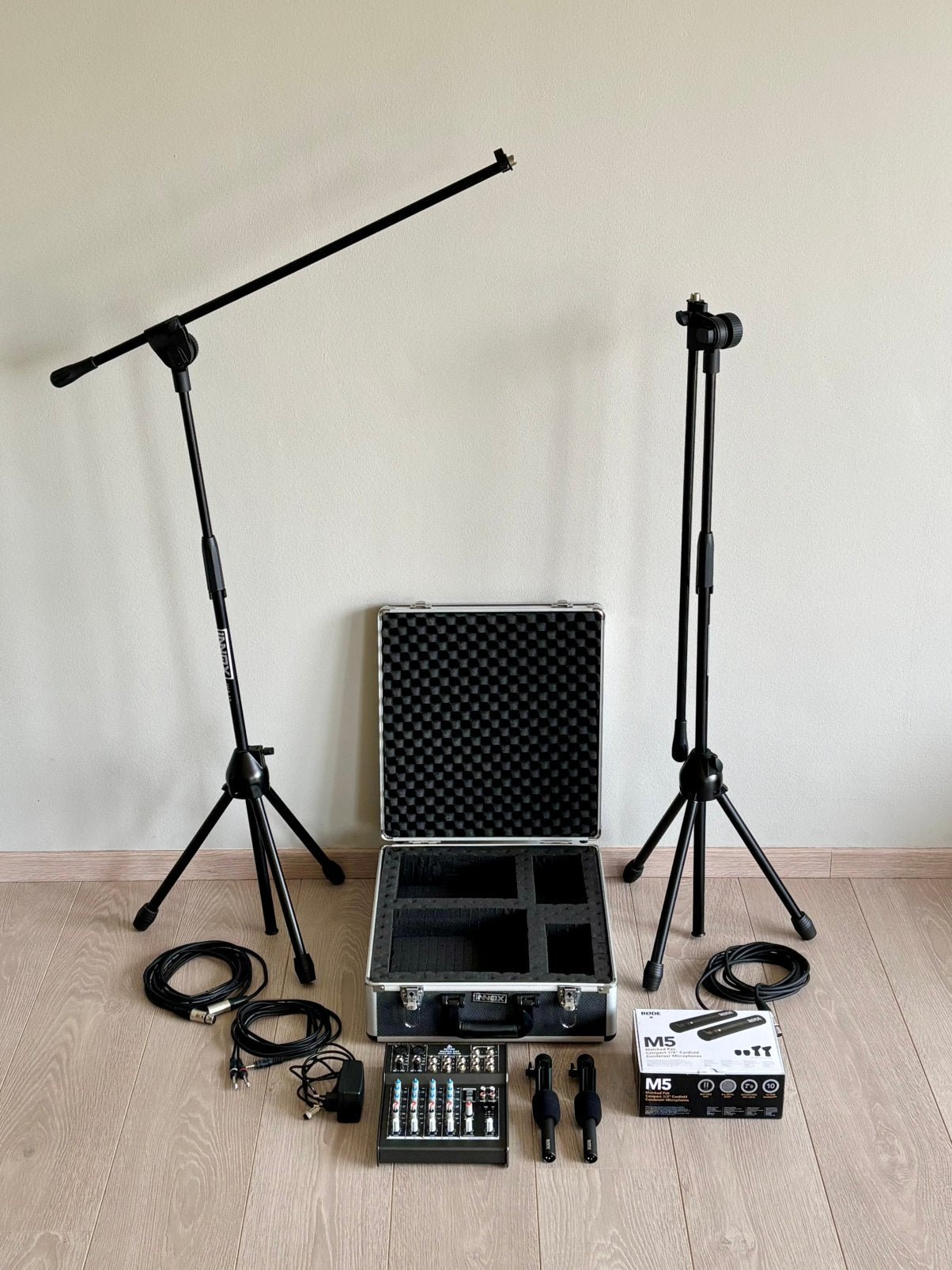 Complete audio-opnameset – RØDE M5, mixer, statieven, kabels, Ophalen, Nieuw, Audio
