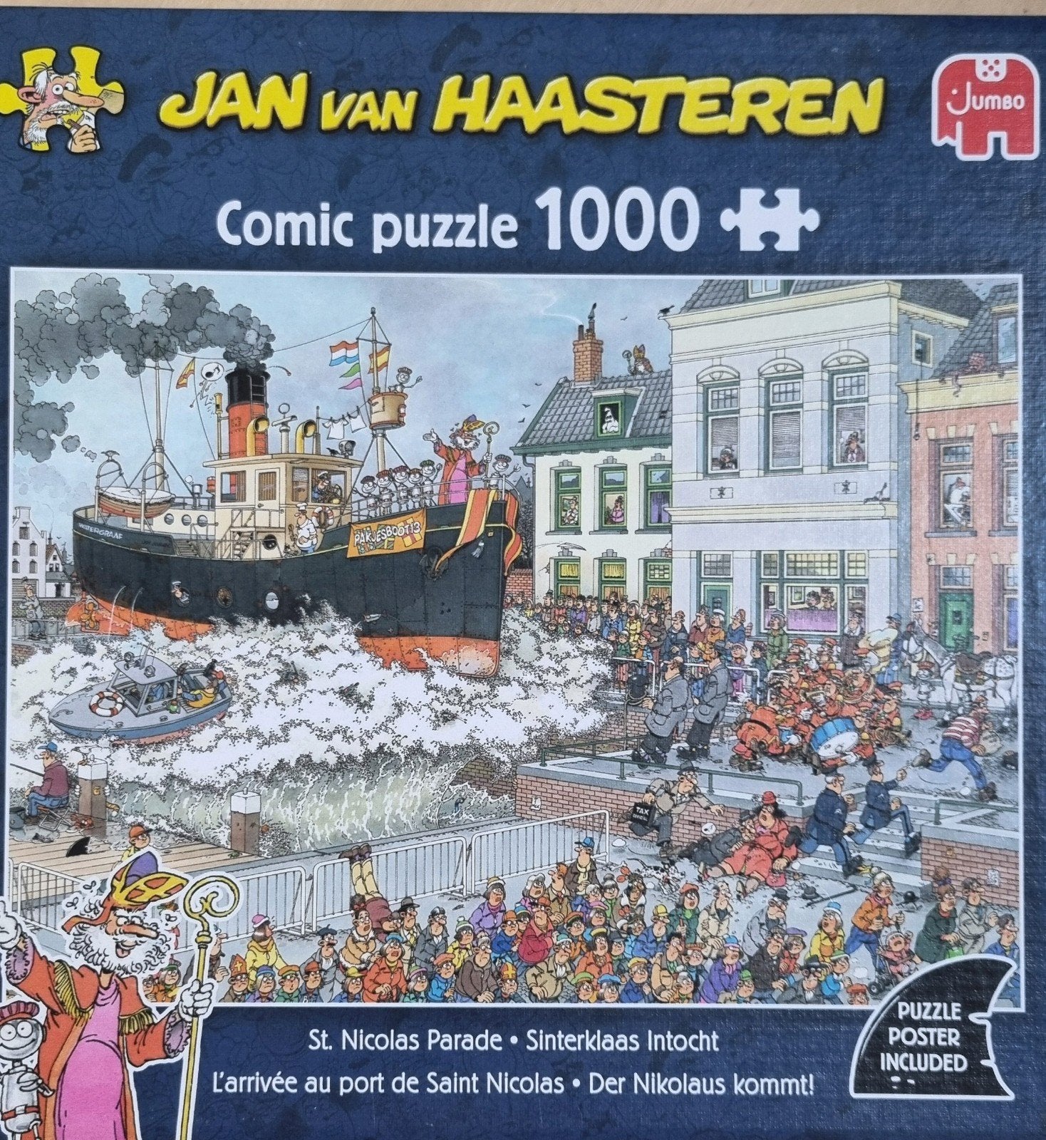 JvH puzzel intocht Sinterklaas, Ophalen of Verzenden, 500 t/m 1500 stukjes, Zo goed als nieuw