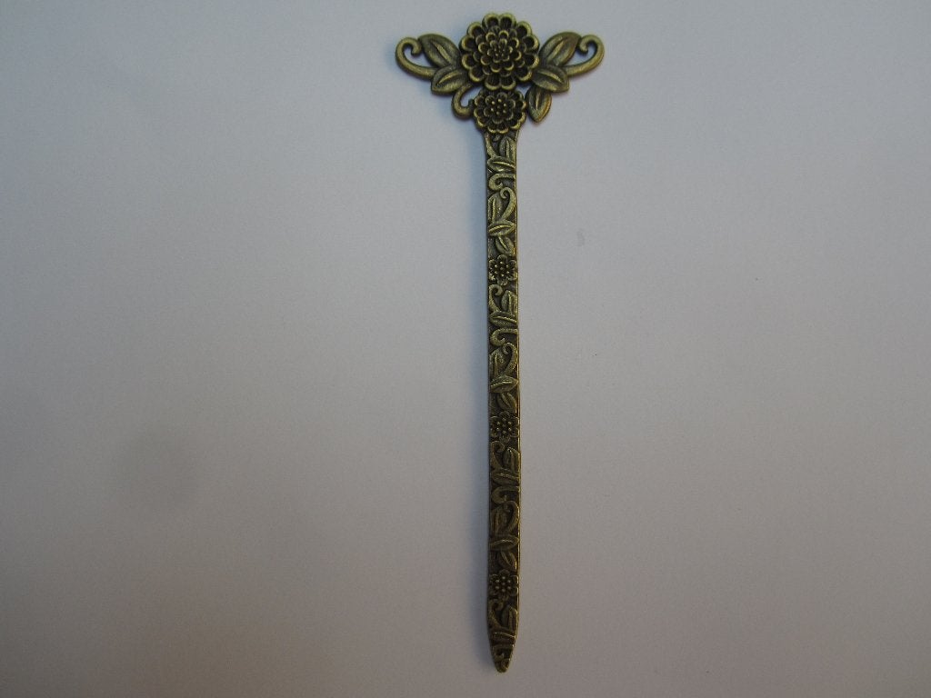 Oude Chinese haarspeld van koper 4437B, China, Ophalen of Verzenden
