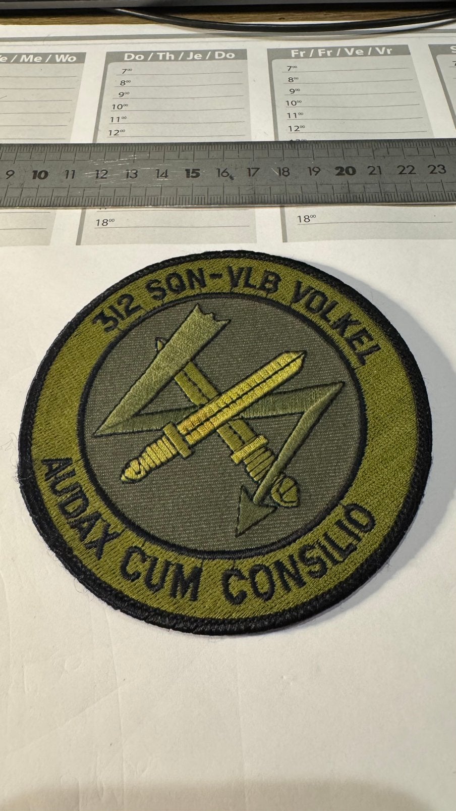 Patch luchtmacht klu 312 squadron 2 lichte versie, Ophalen of Verzenden, Luchtmacht, Nederland, Embleem of Badge