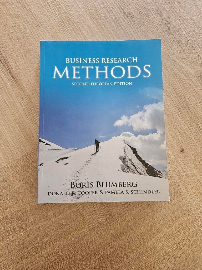 Business Research Methods - Tweede Europese Editie, Gamma, HBO, Ophalen of Verzenden, Boris Blumberg, Donald R. Cooper, Pamela S. Schindler