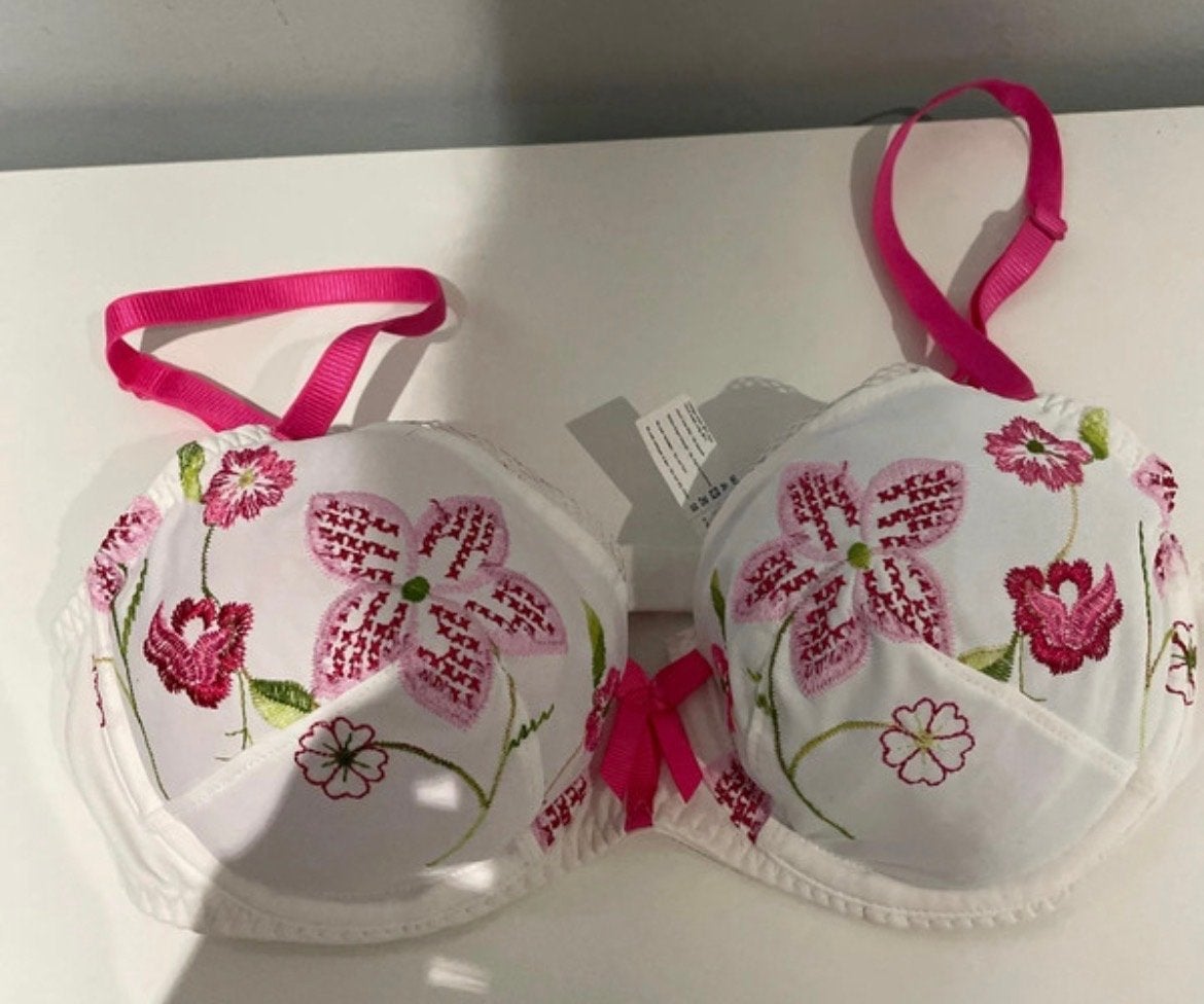 Nieuwe Simone Pérèle beugel BH 70A/AA met bloemen, Verzenden, Wit, BH