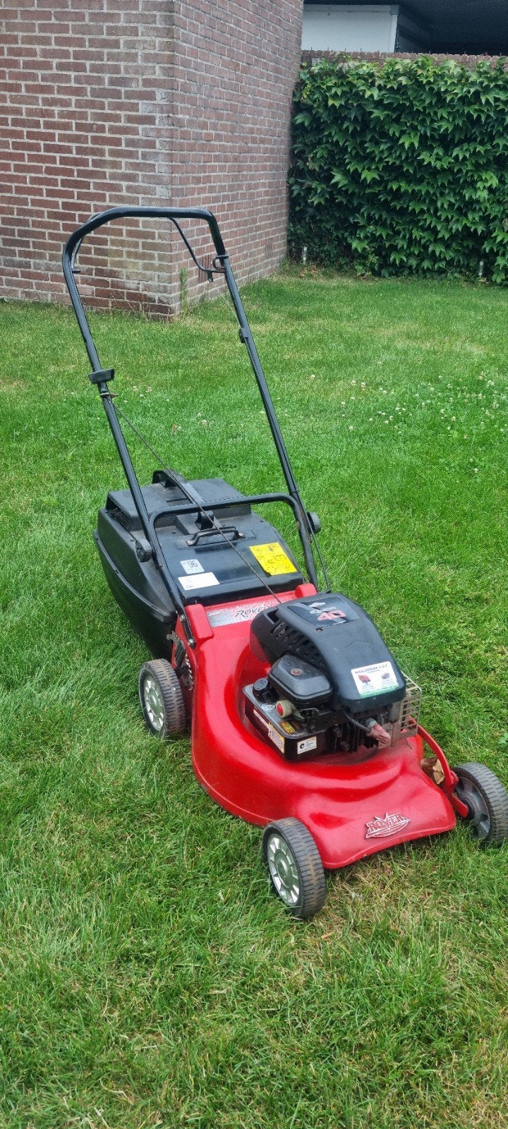 Rover benzine duwmaaier, Tuin en Terras, Ophalen, Cirkelmaaier, Opvangbak, Benzine-grasmaaier