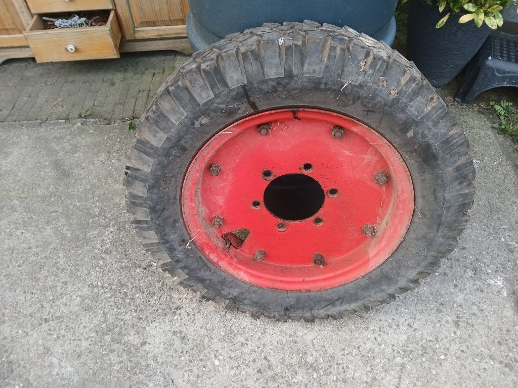 stortkar platte wagen wielen 2 stuks, Ophalen, Gebruikt