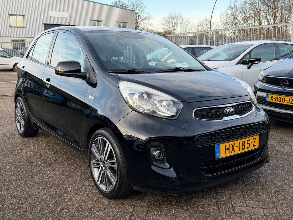 Kia Picanto 1.0 CVVT DynamicLine Colorline / Half Leer / LED, Auto's, Kia, Voorwielaandrijving, Euro 5, Gebruikt, Zwart