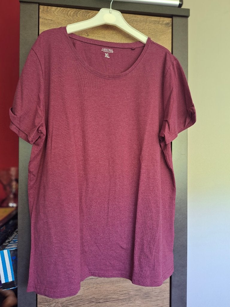 Dames shirt - maat XL - rood, paars, Maat 46/48 (XL) of groter, Nieuw, Ophalen of Verzenden, Korte mouw
