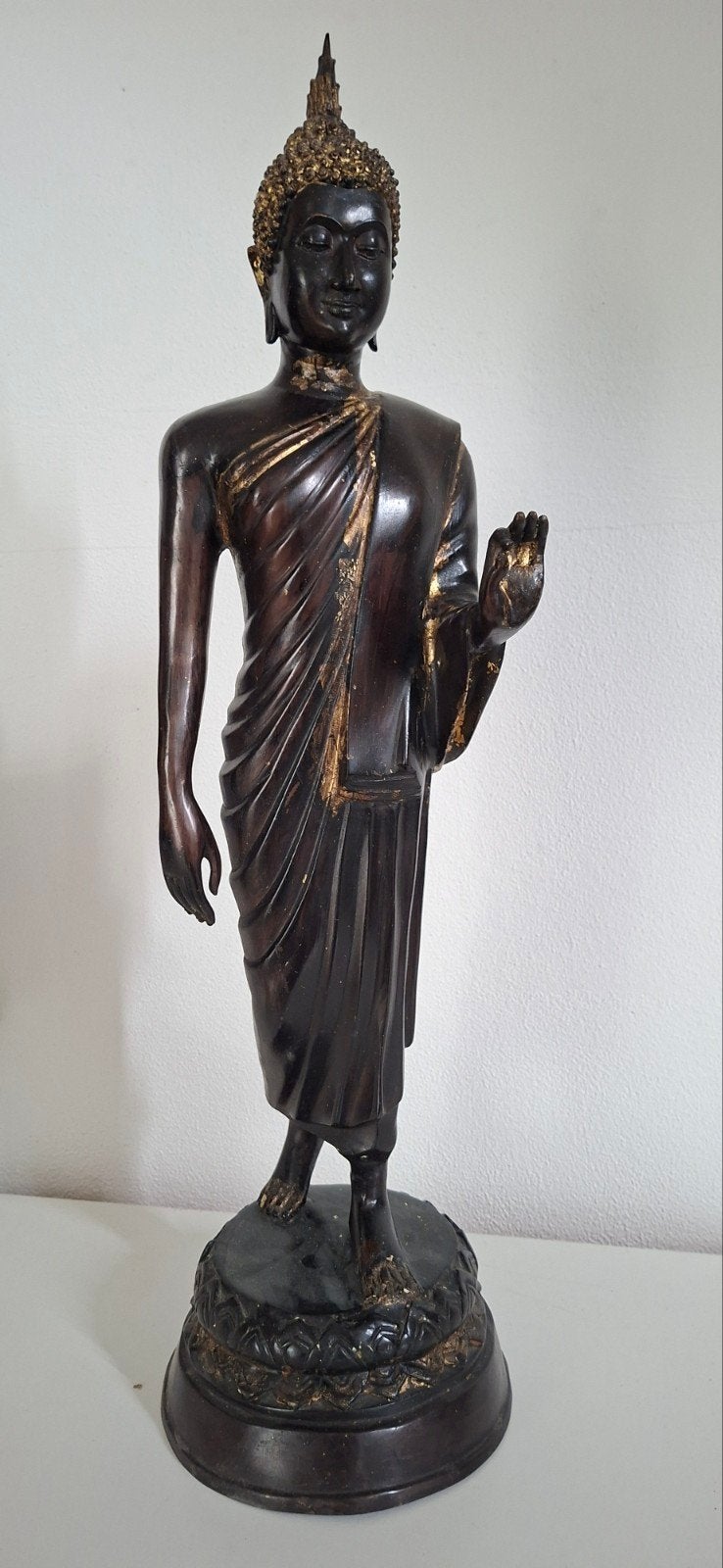 Bronzen Thaise Boeddha Beeld - Phra Phuttha Leela, Ophalen