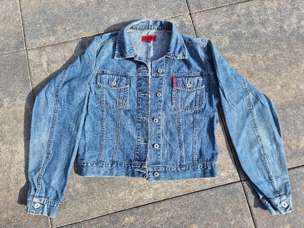 Spijkerjasje mt M, Kleding | Dames, Jassen | Zomer, Ophalen, Zo goed als nieuw, Maat 38/40 (M), Blauw