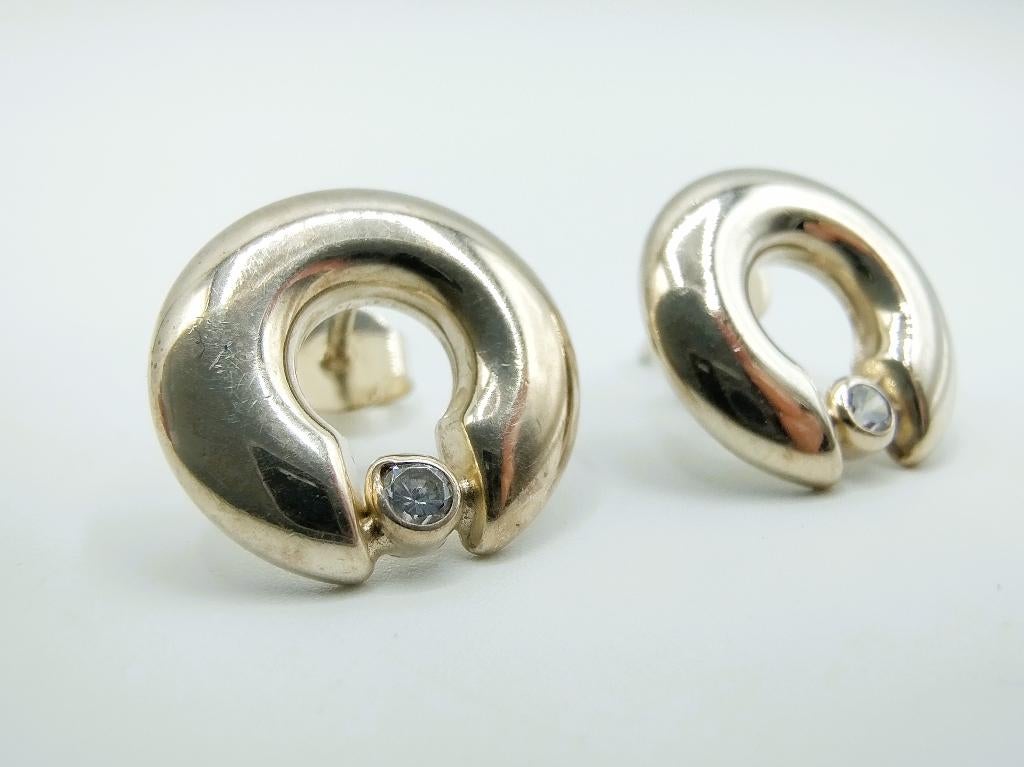 Zilveren oorbellen met zirkonia, 925, Info@zilverwebsite.nl, Zo goed als nieuw, Zilverwebsite.nl, Zilver
