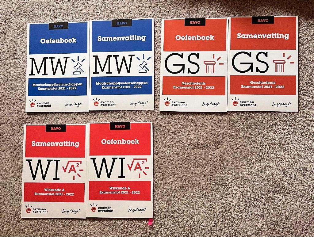 Examenoverzicht HAVO samenvattingen + oefenboeken, Geschiedenis, HAVO, Ophalen of Verzenden, ExamenOverzicht