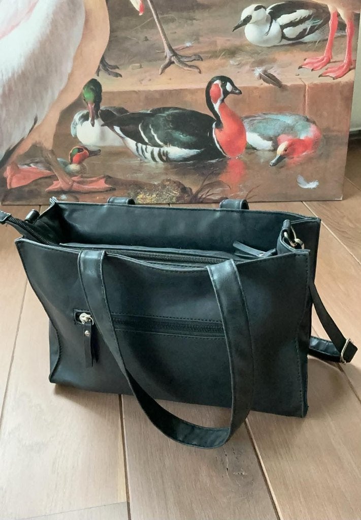 Zwarte renato lucci tas, Ophalen, Zo goed als nieuw, Zwart, Schoudertasje