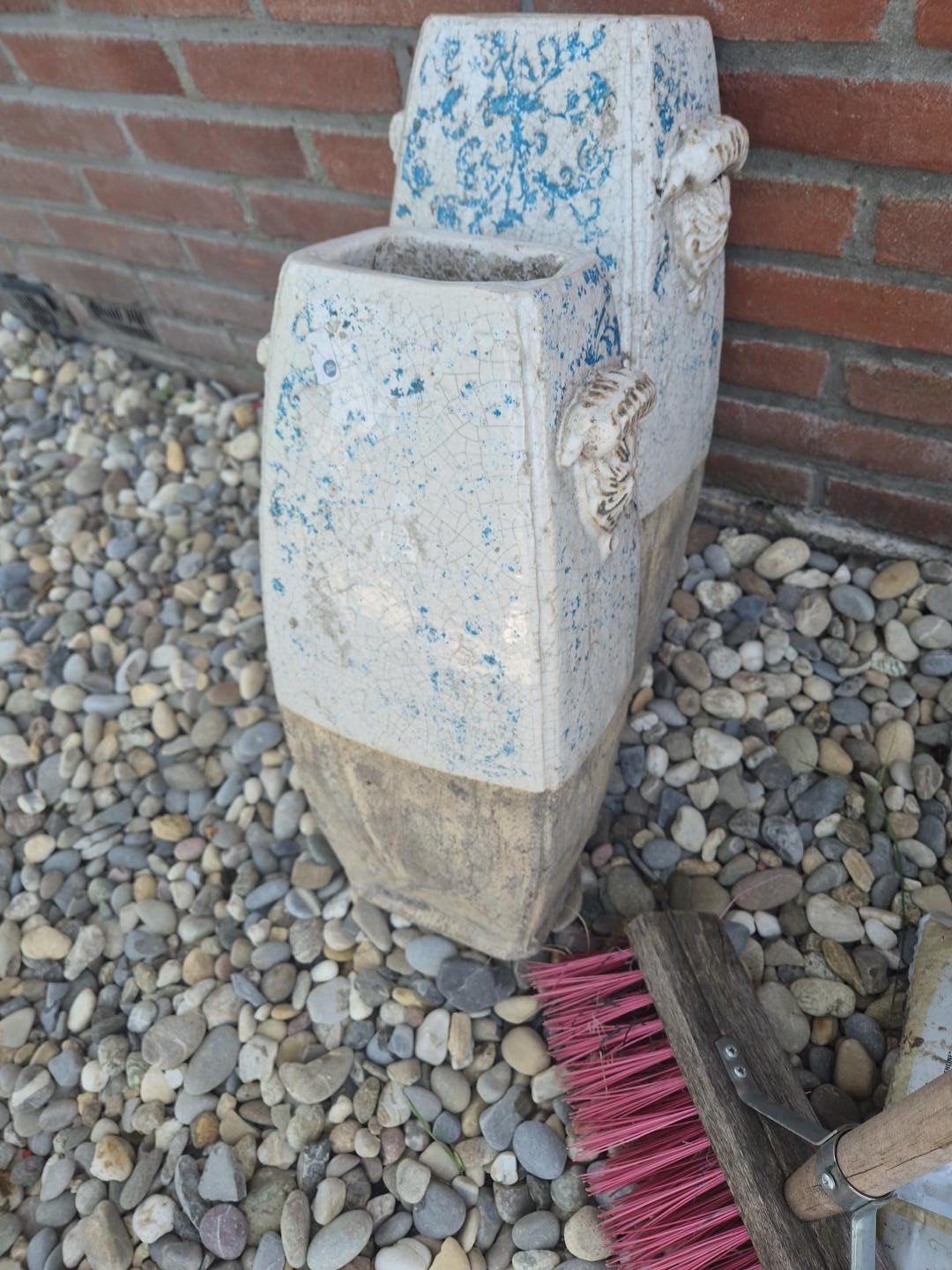 Decoratieve bloempotten van steen, set van 2, Tuin en Terras, Ophalen, Overige vormen, Steen, 30 tot 60 cm