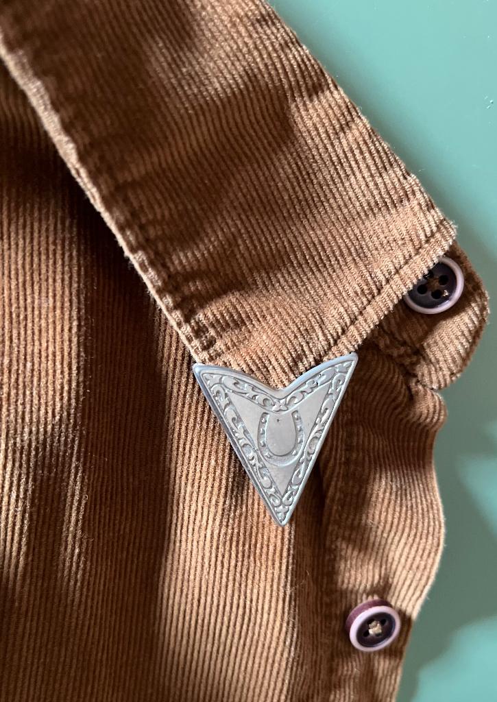 Western collar tips kraagpunten metaal voor overhemd, Ophalen of Verzenden, Zo goed als nieuw