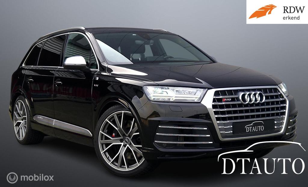 Audi SQ7 4.0 Quattro Pro Lucht Virt Bose Grijs Kenteken VOL, 434 pk, Gebruikt, 2245 kg, Zwart