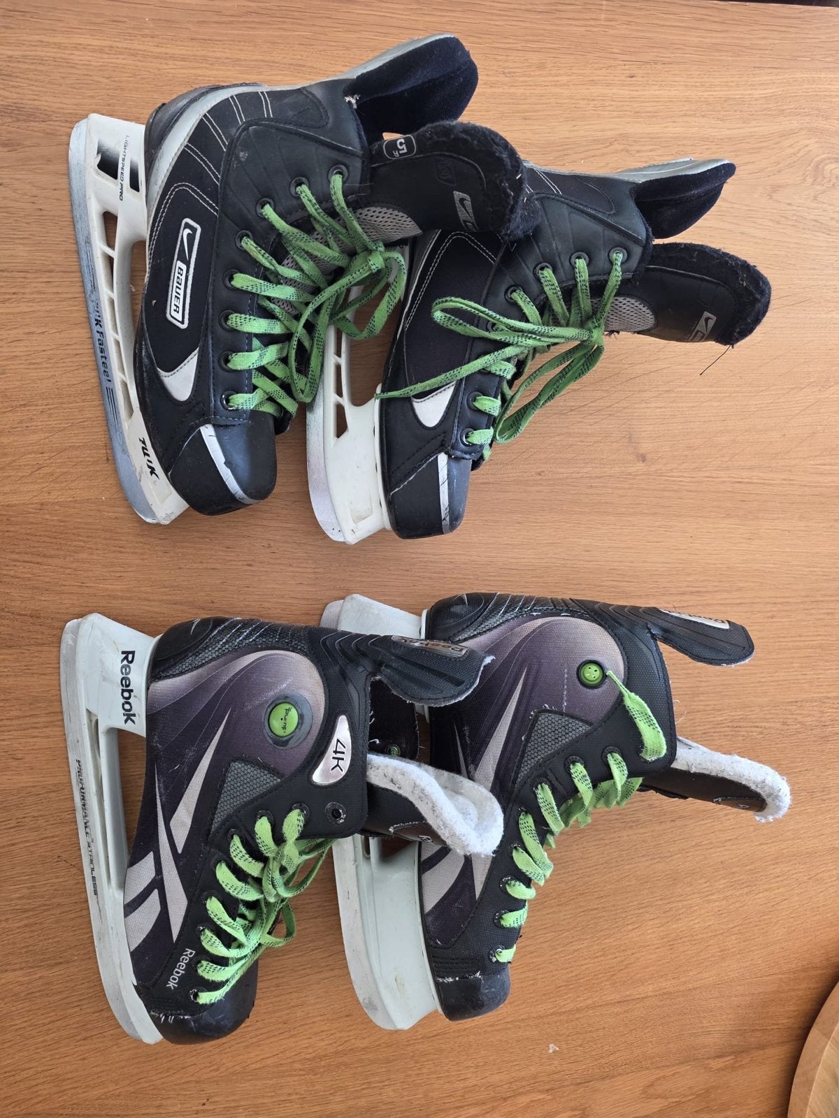 Bauer en Reebok ijshockeyschaatsen - maten 38,5 en 42,5, Sport en Fitness, Schaatsen, Ophalen, Gebruikt, IJshockeyschaatsen, Bauer