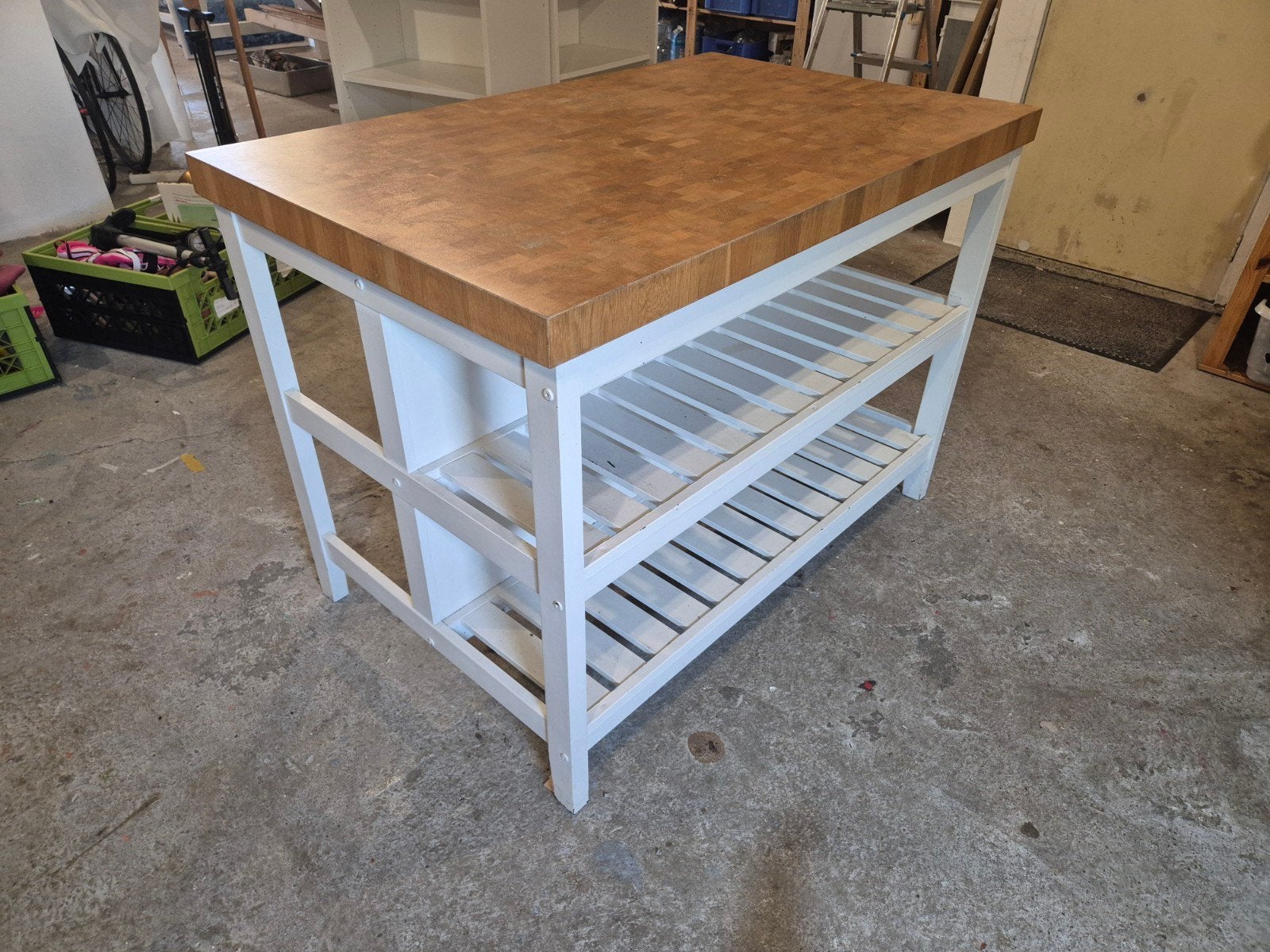 IKEA vadholma Bar / keukeneiland- Zelf Wit Geschilderd, Ophalen, Gebruikt, Hout, IKEA