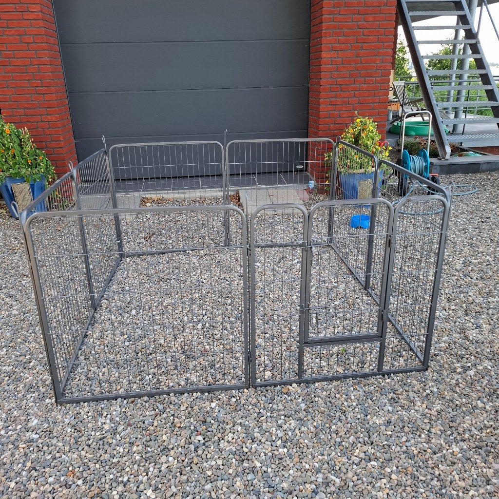 puppyren hondenren 60 cm hoog 8 delen, Dieren en Toebehoren, Ophalen, Minder dan 65 cm, Hondenhok, 110 cm of meer