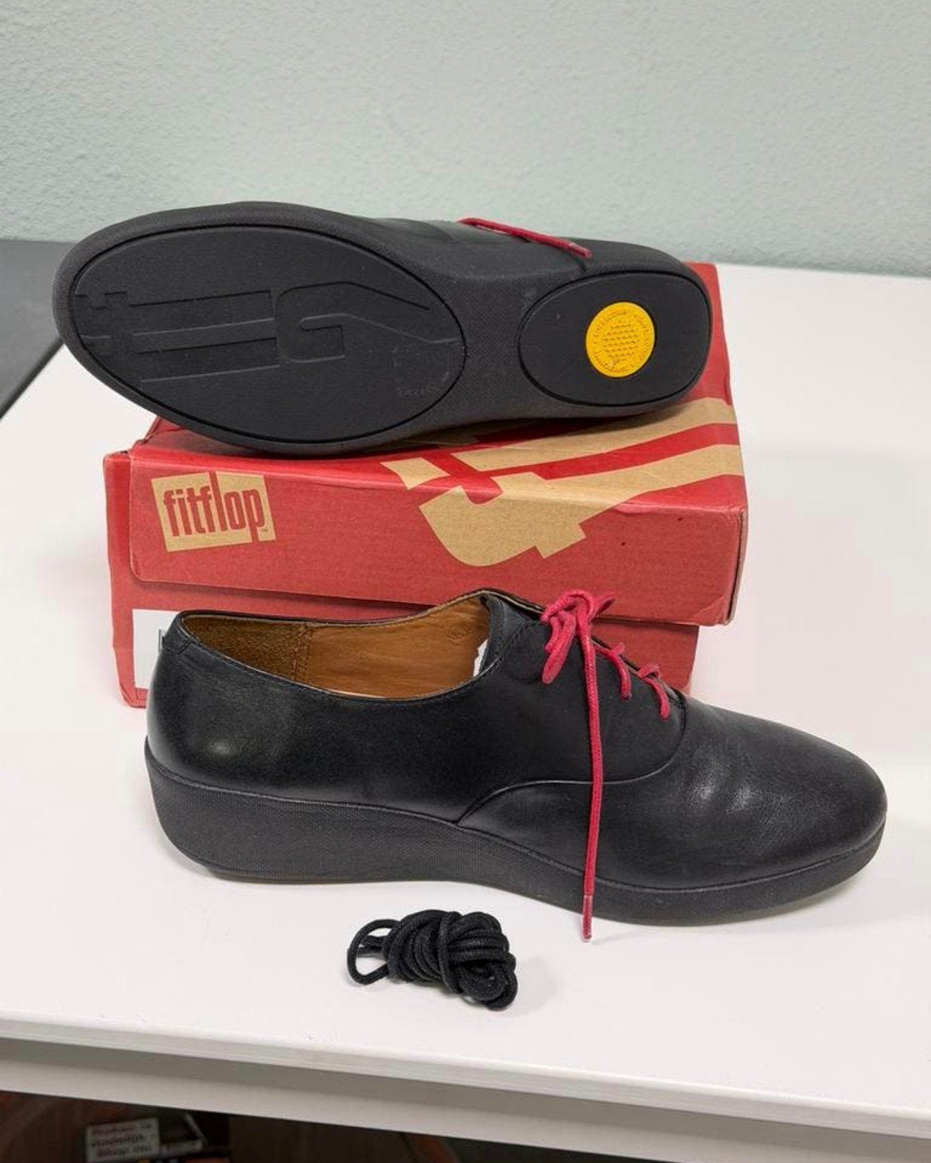 FitFlop dames schoenen zwart leer maat 38 nieuw FF2 lederen, Schoenen met lage hakken, Zwart, Nieuw, Ophalen of Verzenden
