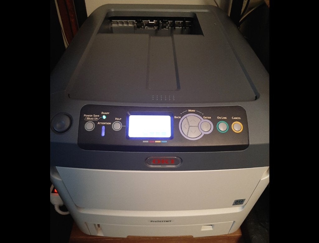 OKI Pro 7411 WT & Drukpers, Computers en Software, Ophalen, Gebruikt, Kleur printen, Thermo-printer