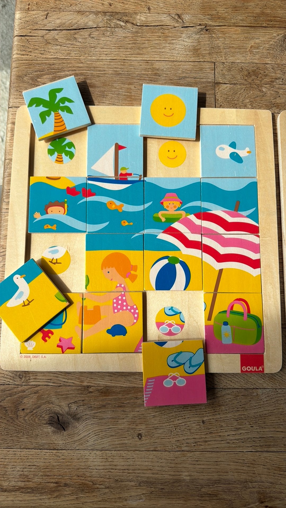 Houten Goula puzzels, Ophalen of Verzenden, Zo goed als nieuw, Van hout, Minder dan 10 stukjes