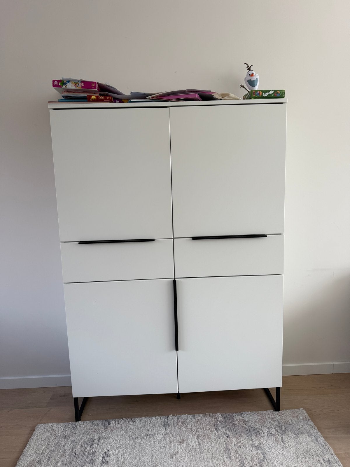 Witte kast en tv meubel set, Ophalen, 100 tot 150 cm, Zo goed als nieuw, Modern