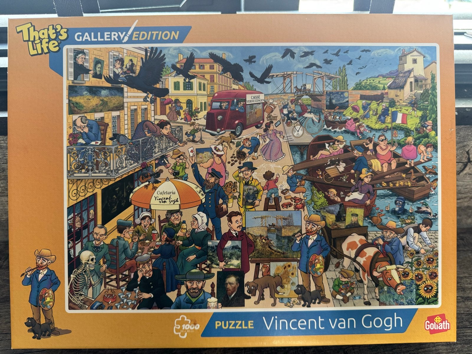 That's Life Gallery Edition Vincent van Gogh Puzzel 1000 stu, Ophalen of Verzenden, 500 t/m 1500 stukjes, Zo goed als nieuw, Legpuzzel