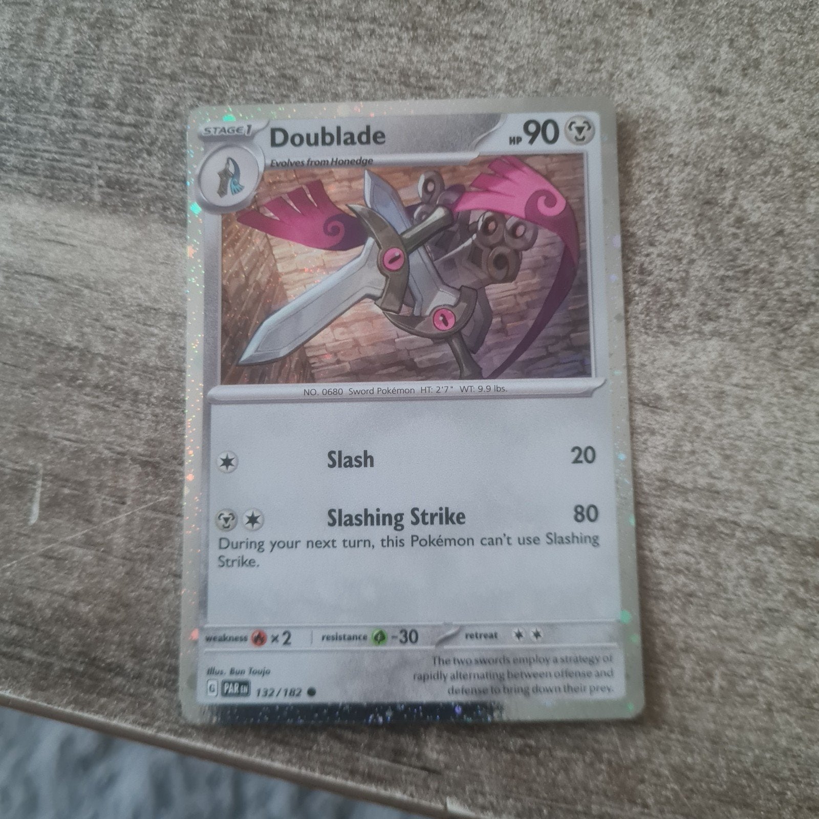 Doublade  par 132 cosmo holo, Ophalen of Verzenden, Nieuw, Losse kaart, Foil
