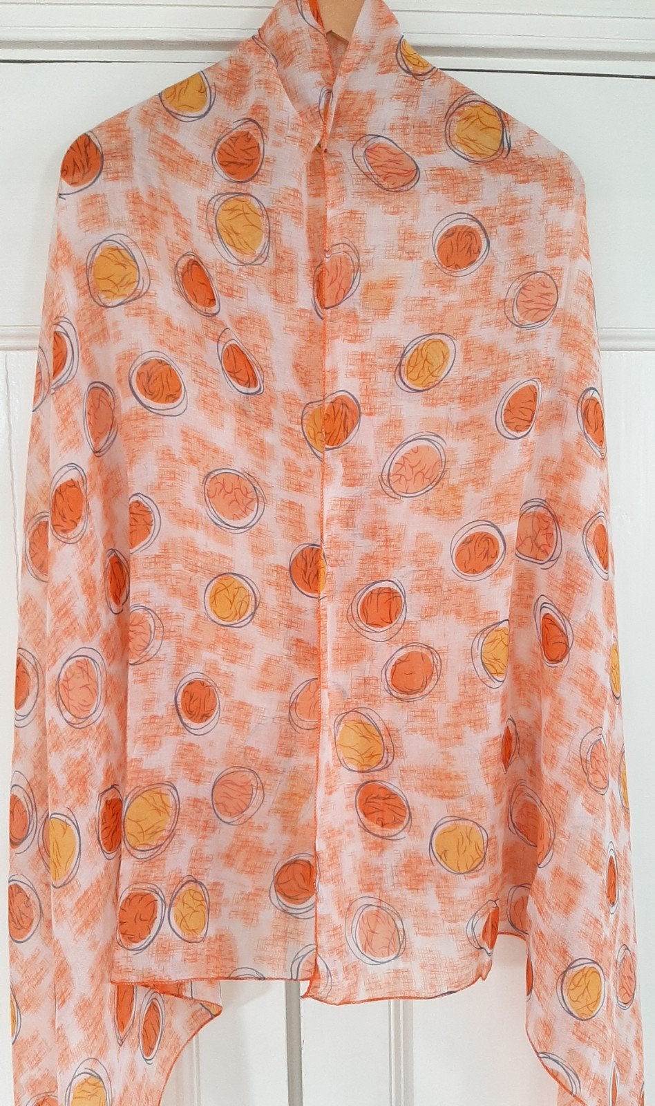 vrolijke nieuwe sjaals viscose ook licht oranje, Kleding | Dames, Mutsen, Sjaals en Handschoenen, Ophalen of Verzenden, Nieuw