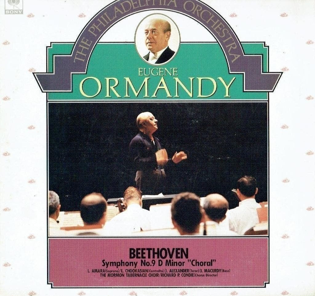 Beethoven Eugene Ormandy Symphony No. 9 "Choral" JAPAN, Kamermuziek, Ophalen of Verzenden, Zo goed als nieuw, 12 inch