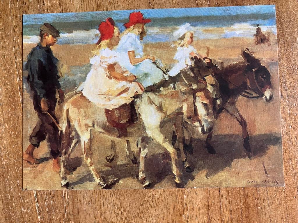Ezeltje rijden langs het strand - Isaac Israëls, Verzamelen, Ansichtkaarten | Themakaarten, Ongelopen, 1980 tot heden, Natuur