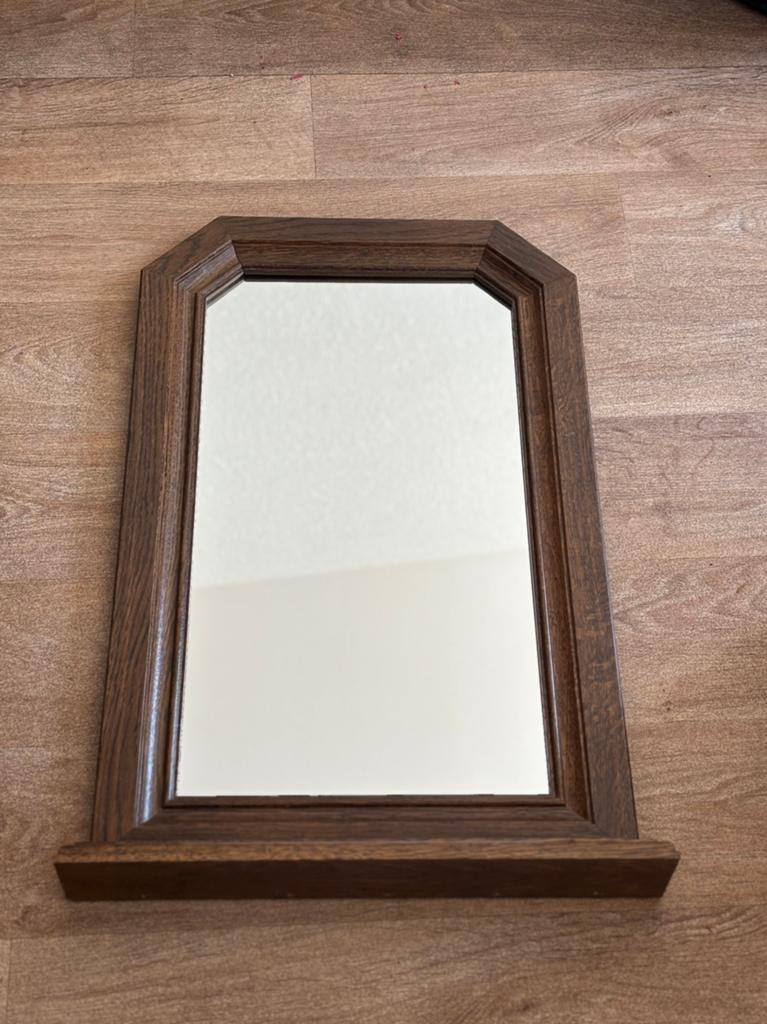Spiegel antiek vintage, Ophalen, Rechthoekig, Minder dan 50 cm, Minder dan 100 cm