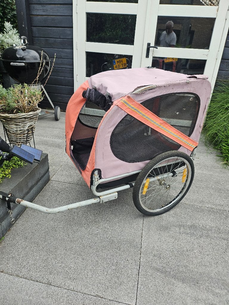 Hondenkar voor achter de fiets, Ophalen, Gebruikt, Hondenkar, Opvouwbaar