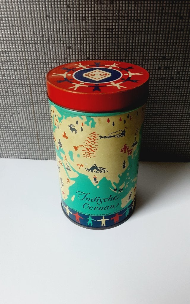 vintage coop blik uit de jaren 50, Verzamelen, Verzenden, Gebruikt, Overige