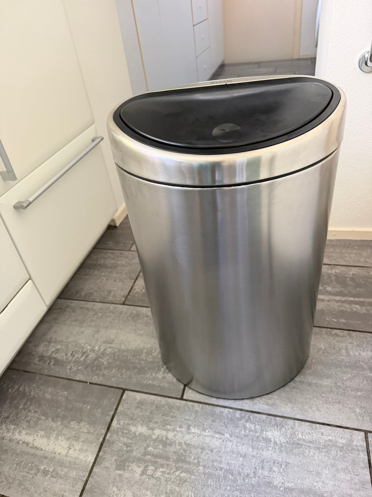 Brabantia keuken prullebak, heel handig!, Ophalen, 50 – 75, Gebruikt, Rvs