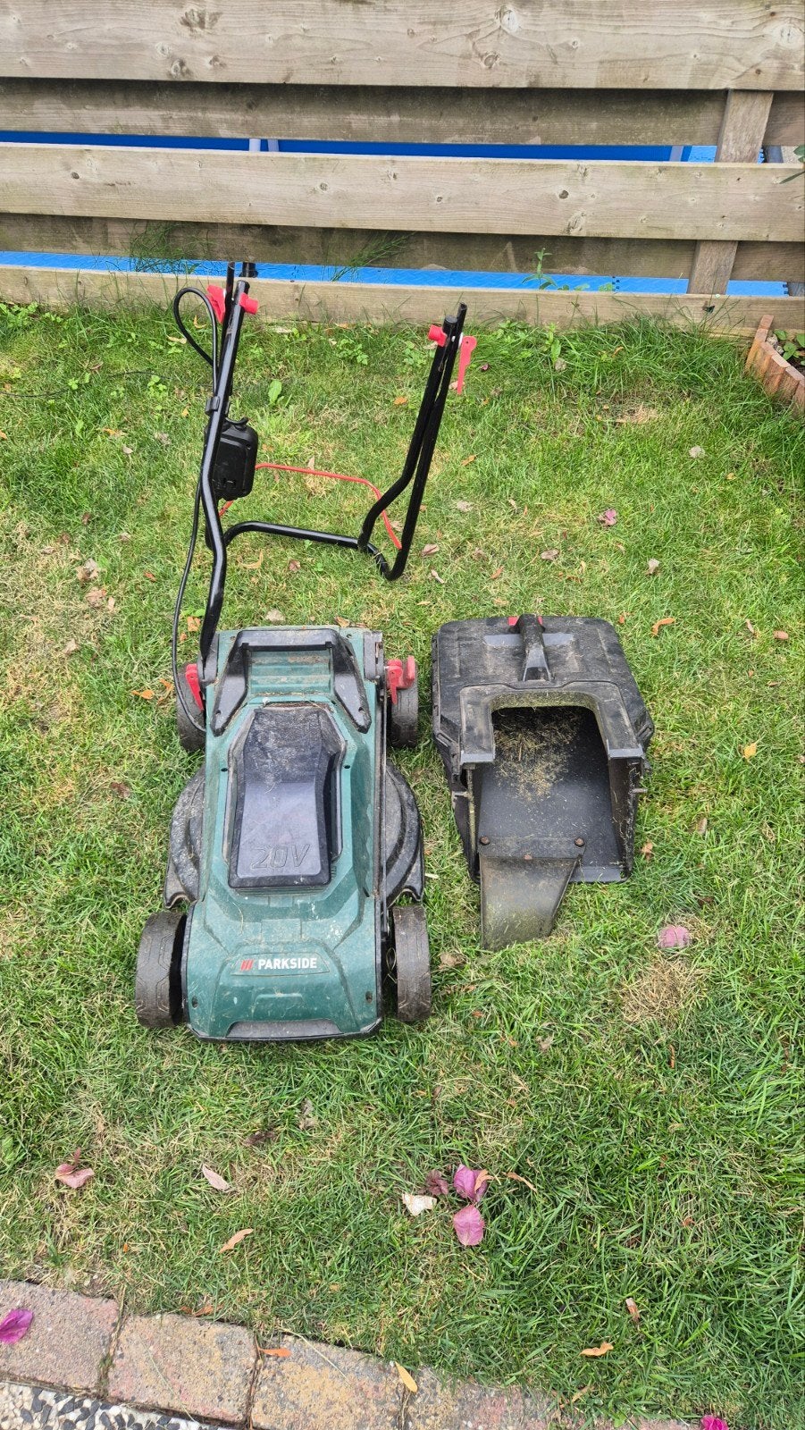 Parkside Accu-grasmaaier 20V - Gebruikt(hendel stuk), Tuin en Terras, Cirkelmaaier, Gebruikt, Accu-grasmaaier, Ophalen of Verzenden