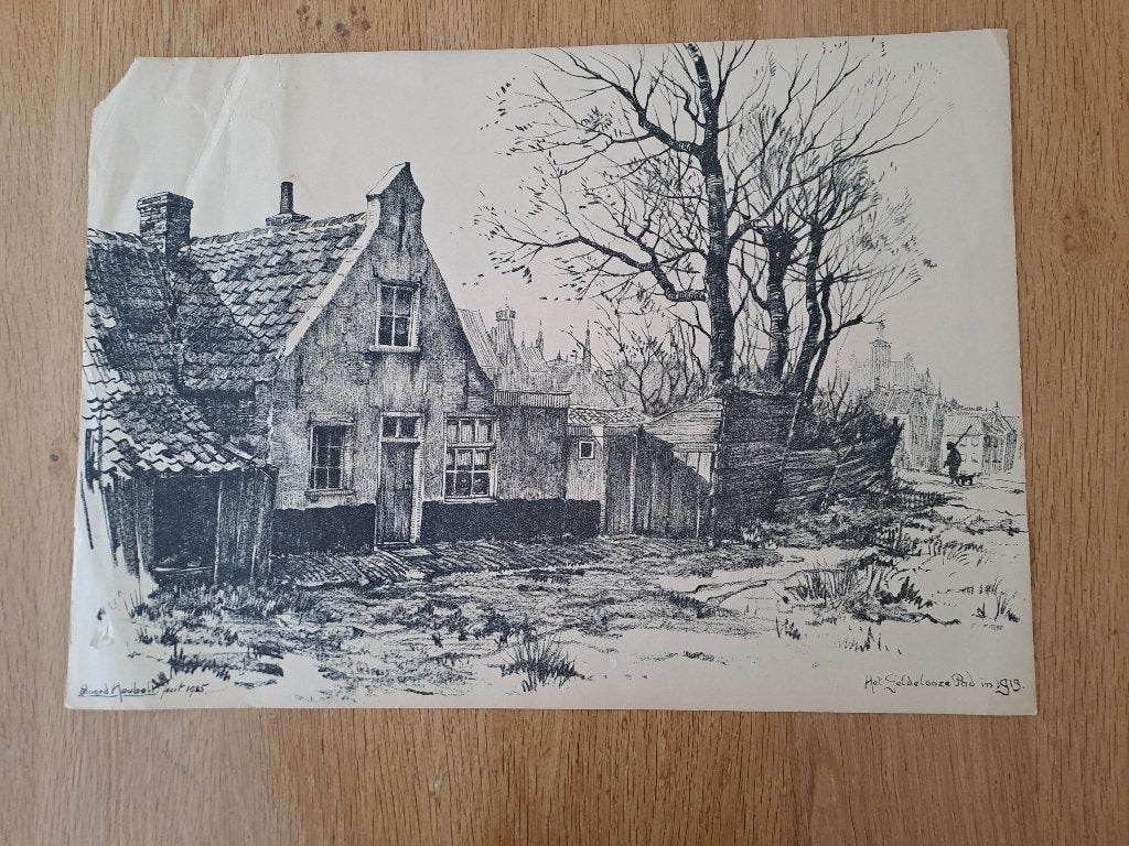 litho's, Antiek en Kunst, Kunst | Litho's en Zeefdrukken, Ophalen of Verzenden, Landschappen, Lithografie